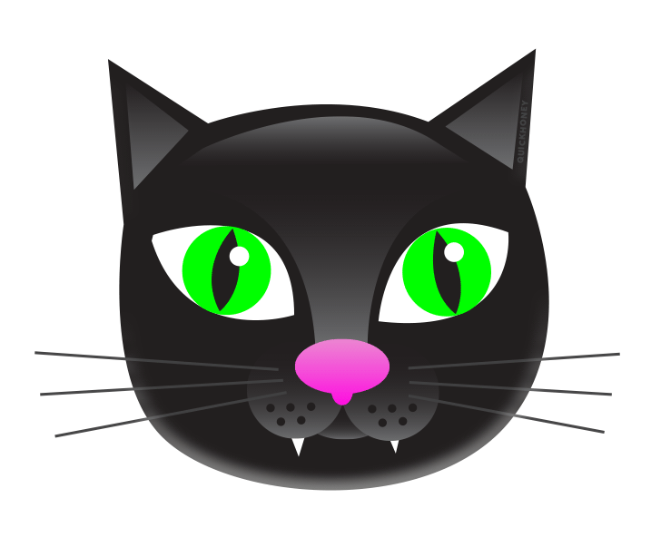 black slow blink cat sticker/overlay | QuickHoney
